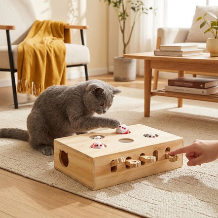 Whack A Mole Cat Toy Pet Gift Keeps Pet Entertained Fun Interactive Cat Toy