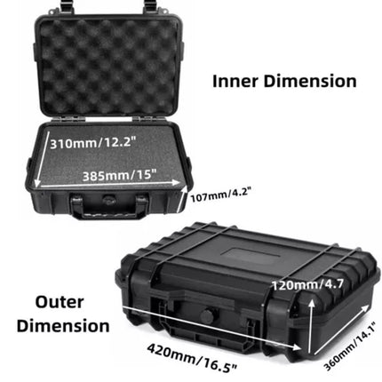 Waterproof Hard Carry Case Tool Storage Box Portable Plastic Organizer With Foam