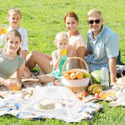 BBQ Food Cover Collapsible Food Cover Pop Up Mesh Fly Net Kitchen Party 43CM