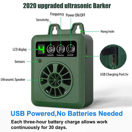 Ultrasonic Anti-Barking Device Pet Dog Bark Control Stop Repeller Silencer Tool
