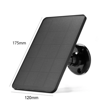 4W Solar Panel For Wireless Camera for Eufy Eufycam Cam With 3m USB Charge Cable Blcack