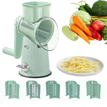 5 in 1 Rotary Cheese Grater Vegetable Handheld Fruit Vegetable Slicer Shredder