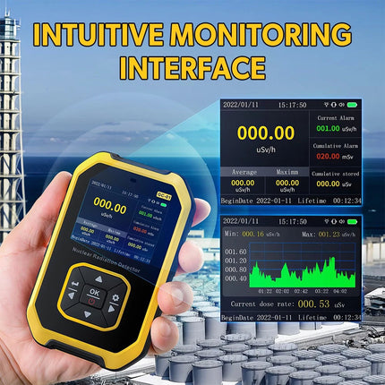 Geiger Counter Nuclear Radiation Detector - Radiation Dosimeter with LCD Display