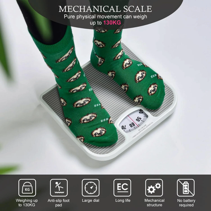 Mechanical Bathroom Scale Machine Weighing Scales Weight Display 130kg