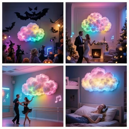USB Powered Color Changing Lamp Light Kit Clodu Lights Colorful Clodu Lights