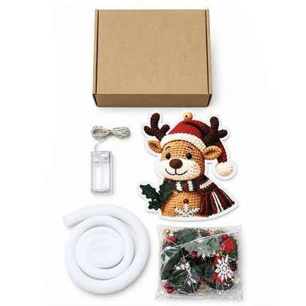 Glowing Christmas Door Hanger Decorations for Walls, Windows, Covered Porches