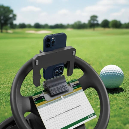 Golf Cart Steering Wheel Cell Phone Mount, Flip Up Phone Holder for Golf Cart St
