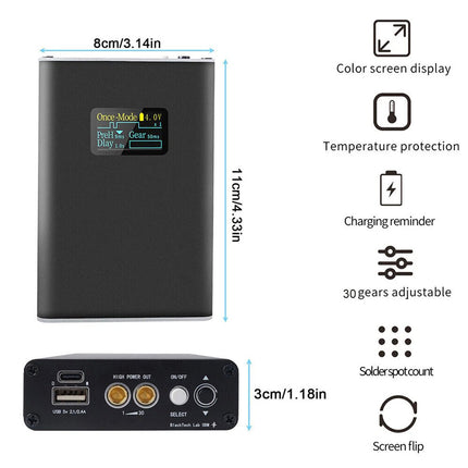 30 Gears Mini Spot Welder Machine Portable LCD Display Battery Welding Tool Kit