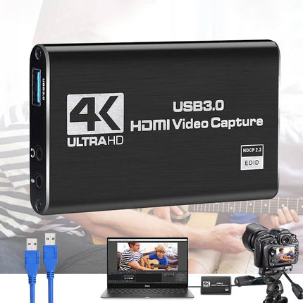 High Speed 4K Video Capture Card Universal Audio Video Recording Adapter for Daily Use