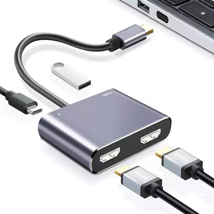 Adapter USB 3.0 Type-C to Dual HDMI USB C Hub Docking Station Screen Expansion
