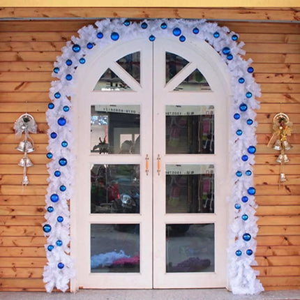 2.7m/9ft Artificial Pine White Christmas Garland Xmas Tree Fireplace Decorations