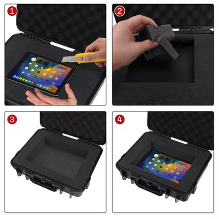 Waterproof Hard Carry Case Tool Storage Box Portable Plastic Organizer With Foam