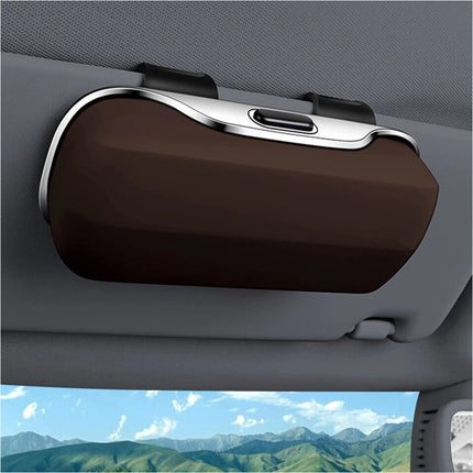 1 Pcs Auto Car Sun Glasses Holder Case Box Glasses Clip Visor Card Ticket Organizer