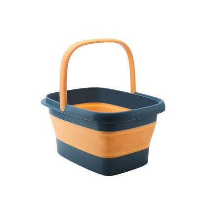 Folding Foot Spa Pedicure Bath Massage Tub Bucket Feet Basin Therapy Luxury Blue