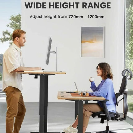 1.2m Wood Height Adjustable Sit Stand Table Office Electric Desk
