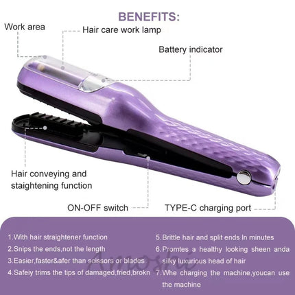 Cordless Professional Hair Ends Trimmer–Perfect for Dry & Damaged Hair Repair