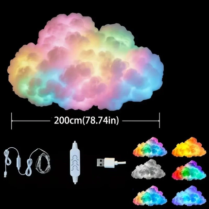 USB Powered Color Changing Lamp Light Kit Clodu Lights Colorful Clodu Lights