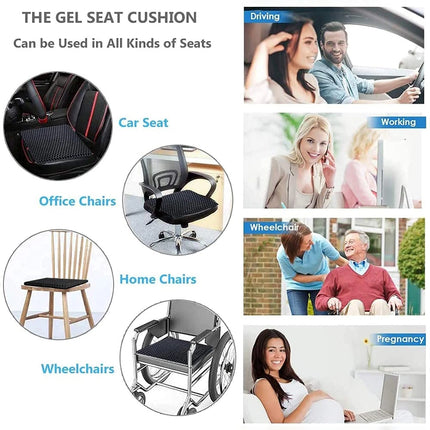 Double Layer Gel Honeycomb Seat Comfort Support Cushion Cooling Flex Pain Relief