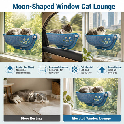 Cat Window Hammock With Strong Suction Cups Pet Kitty Hanging Sleeping Bed NEW