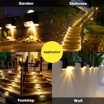 8PCS Outdoor Solar LED Deck Lights | Garden Pathway Patio Step Fence Stair Lamps