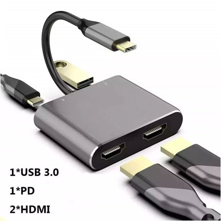 Adapter USB 3.0 Type-C to Dual HDMI USB C Hub Docking Station Screen Expansion