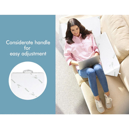 Bed Wedge Pillow Cool Gel Memory Foam Back Leg Elevation Bamboo