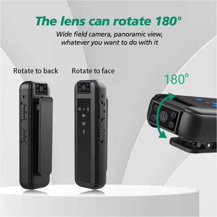 1080P HD Sport Camera Body Cam Mini Wearable Video Recorder For Personal Police