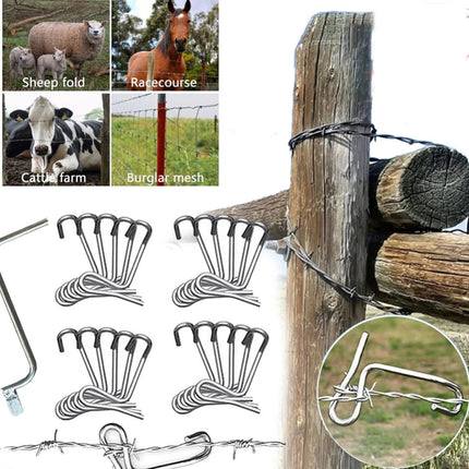 20X Fence Wire Tensioning Tool Barb w/Tighteners Handle For Fence Post Garden