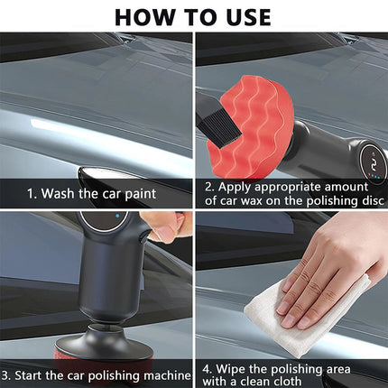 85W Cordless Car Polisher Electric Buffer Rechargeable Sander Portable Polisher