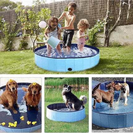 120Cm Pet Dog Swimming Pool Portable Bathtub Shower Washing Folding Outdoor L