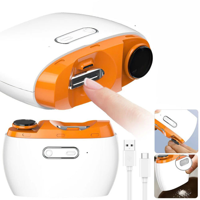 Electric Toe Nail Clippers Automatic With Light Trimmer USB Rechargeable