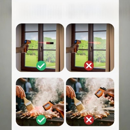 Infrared Thermometer Non-Contact Digital Temperature Meter for Cooking BBQ Kitchen