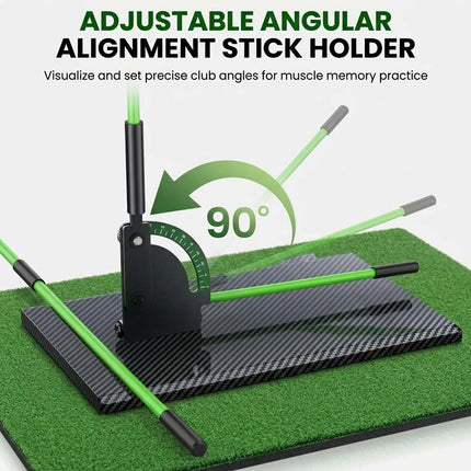 Golf Alignment Sticks and Angle Holder Set with Portable Bag,Golf Swing Training