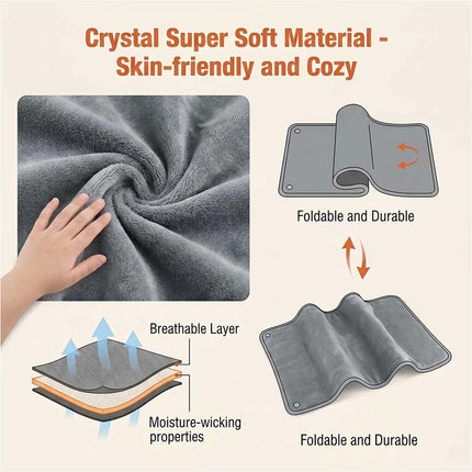 Portable USB Type-C Powered Electric Blanket Thermal Warmer Wrap Heating Pad