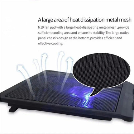 Adjustable Height Laptop Cooling Pad Metal Mesh Heat Dissipation Stand