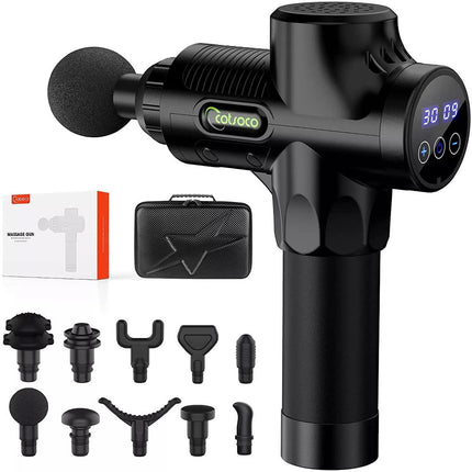 30 Speed Massage Gun for Athletes,10 Massage Heads,Upgrade Percussion Muscle