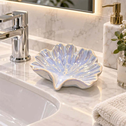 V-shaped Drainage Ginkgo Leaf Drain Soap Dish Soap Organizer Photo Props