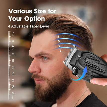 Pro Men Cordless Electric Hair Clipper Trimmer Shaver 3 Set USB Rechargeable