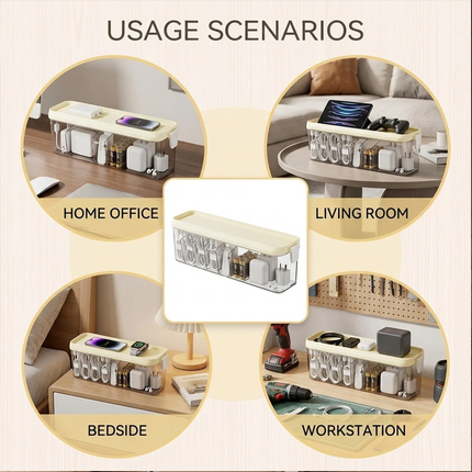 Large Cable Wire Cord Storage Box Case Management Socket Tidy  Organizer