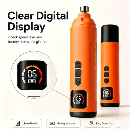 2026 Upgraded 6-Speed Pet Nail Grinder Quiet Electric Nail Trimmer for Dog & Cat