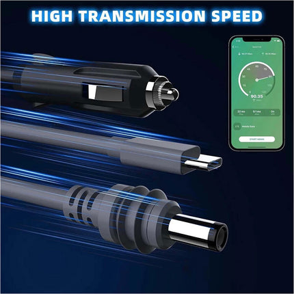 5M 3 in 1 100W USB C DC Plug Car Charger Power Cable For Starlink Mini Dish Antenna