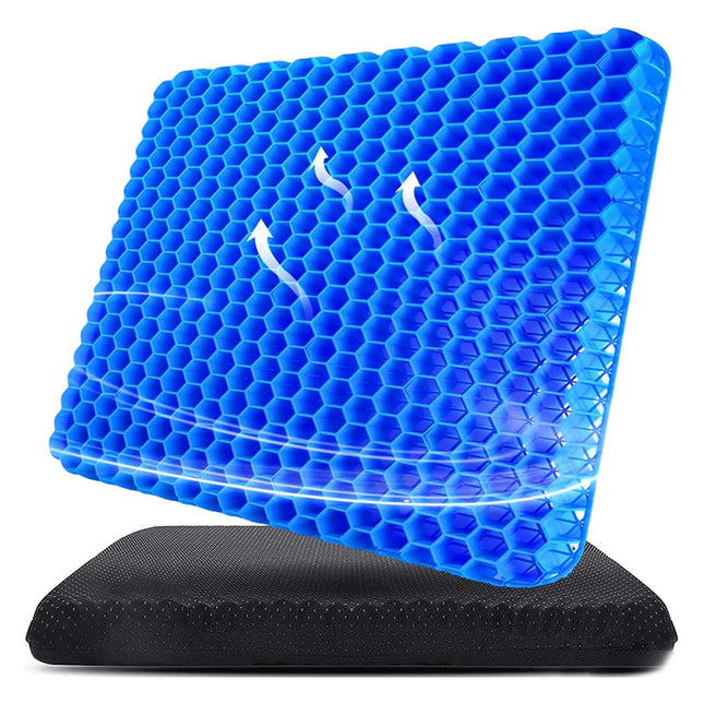 Double Layer Honeycomb Gel Seat Cushion Body Pressure Support for Car and Office Use