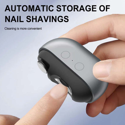 Glosrity Easyclip Smart Nail Clipper,Easy Multi-Function Electric Nail Clippers Grey