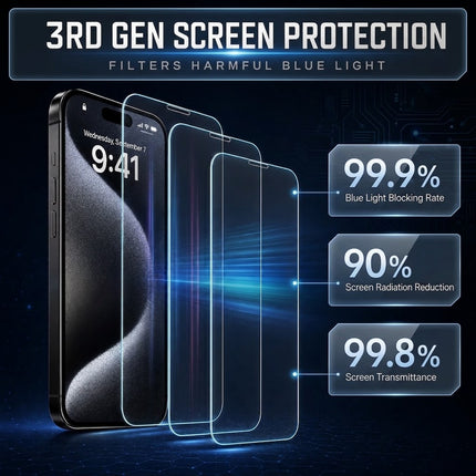 2PCS Tempered Glass Screen Protector For iPhone 18 Pro 17 Pro 9H Clear Anti-Scratch