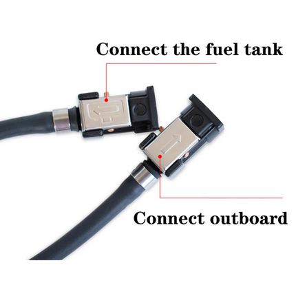 2.1M Fuel Line Gas Hose Primer Bulb Outboard Motor Tank Connector For Yamaha