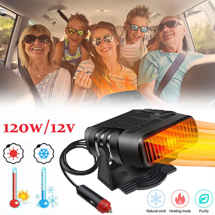 12V 120W Portable Electric Car Heater Heating Fan Defogger Defroster Demister