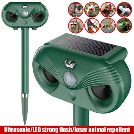 Ultrasonic Bird Repeller Solar LED Pest Control Scarer Deterrent Motion Sensor