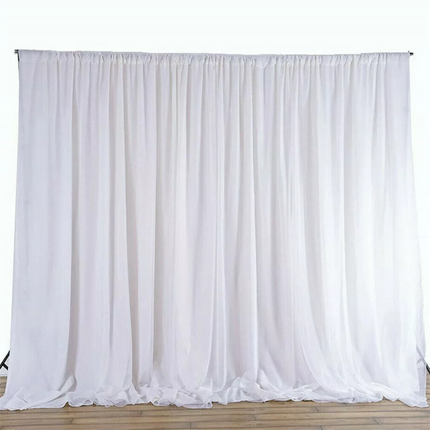 3M/6M Extra Large White Silk Backdrop Curtain Photo Drape Weddings Stage Party