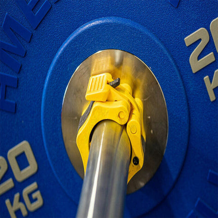 50mm A Pair Lock Jaw Collars Olympic Barbells Muscle Clamp Bar Lockjaw 2''Yellow
