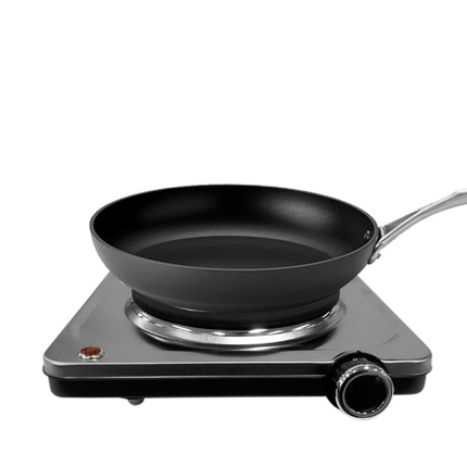 1500W Portable Hotplate Electric Cooktop Single Stainless Steel